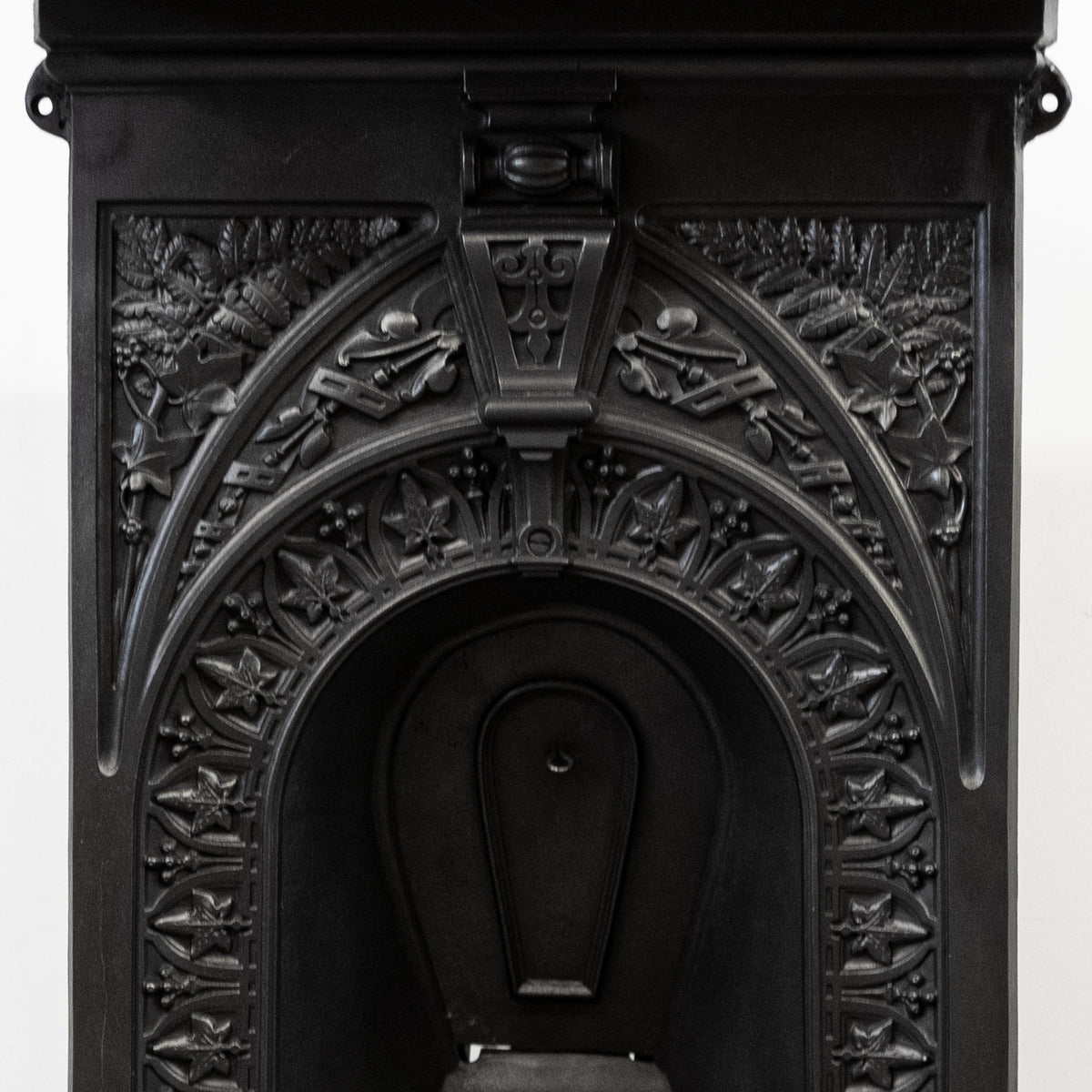 Antique Ornate Cast Iron Combination Fireplace