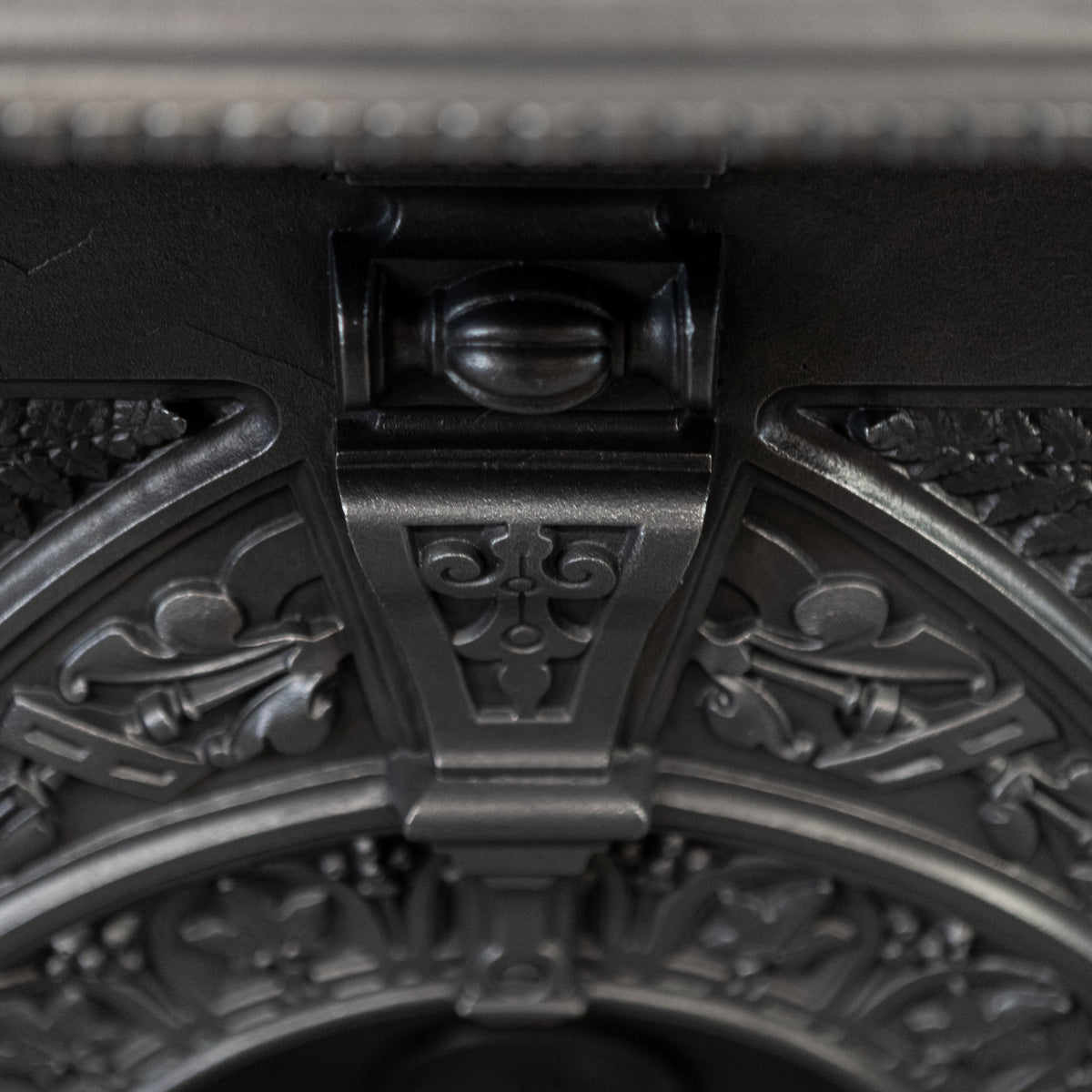 Antique Ornate Cast Iron Combination Fireplace