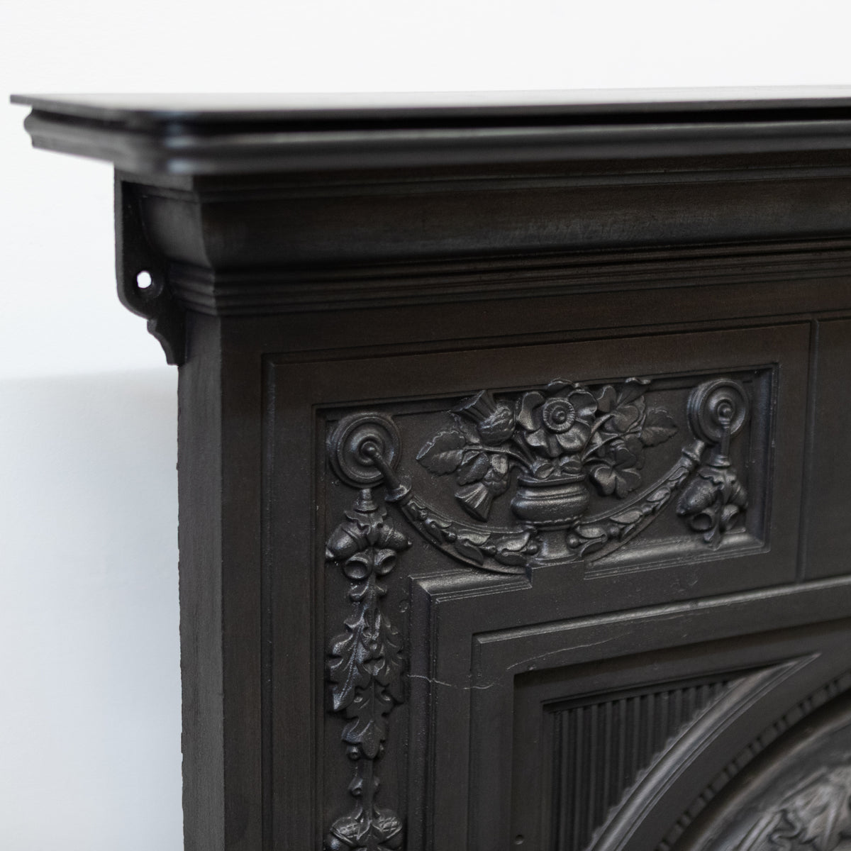 Antique Victorian Cast Iron Combination Fireplace