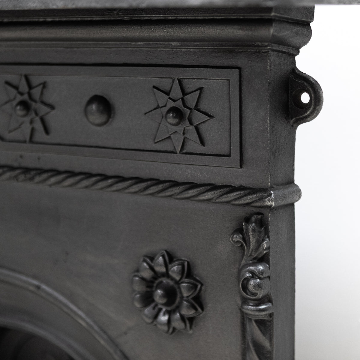 Antique Early Victorian Cast Iron Combination Fireplace