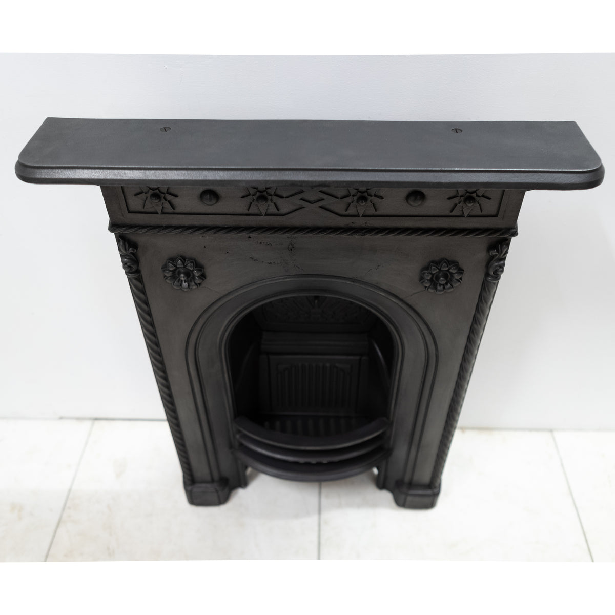 Antique Early Victorian Cast Iron Combination Fireplace