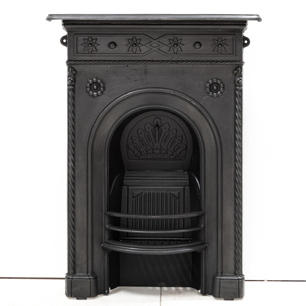Antique Early Victorian Cast Iron Combination Fireplace