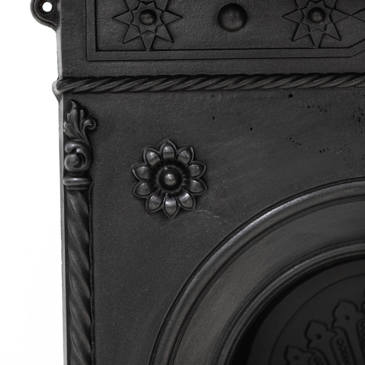 Antique Early Victorian Cast Iron Combination Fireplace