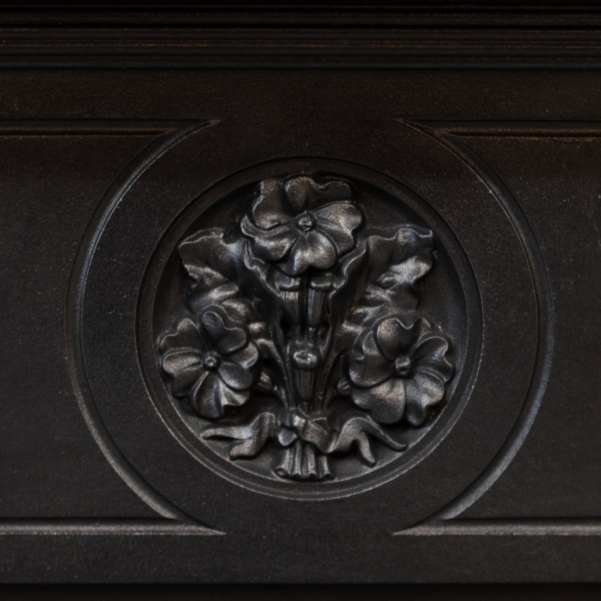 Antique Victorian Cast Iron Combination Fireplace