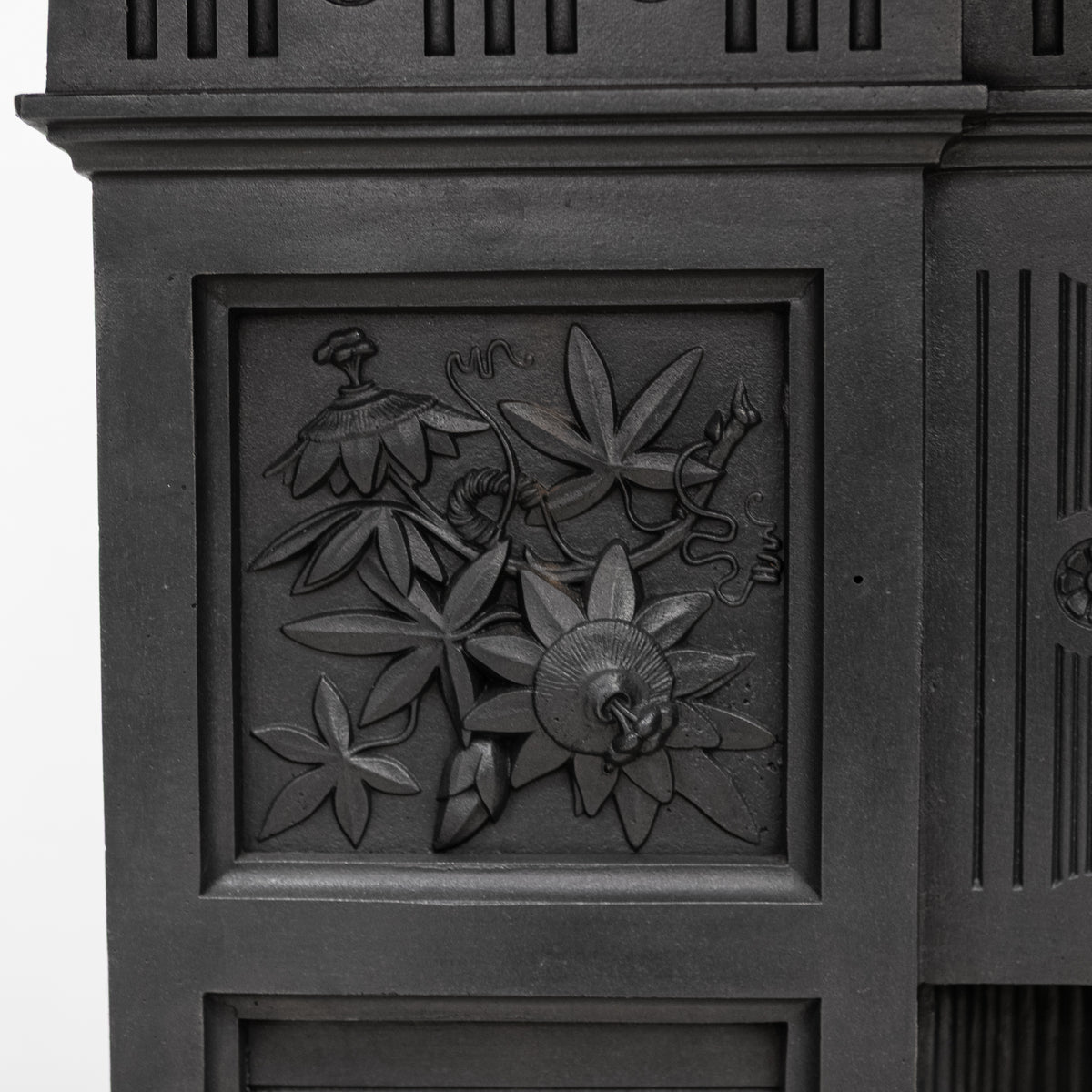 Antique Victorian Cast Iron Combination Fireplace with Eagle Motif