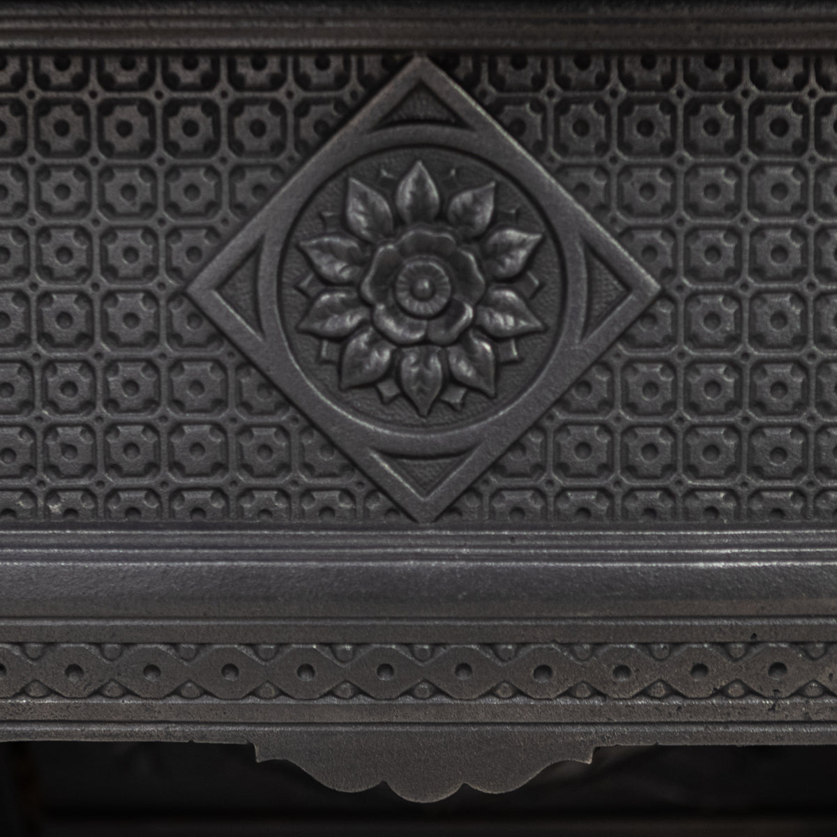 Antique Victorian Cast Iron Combination Fireplace with Eagle Motif