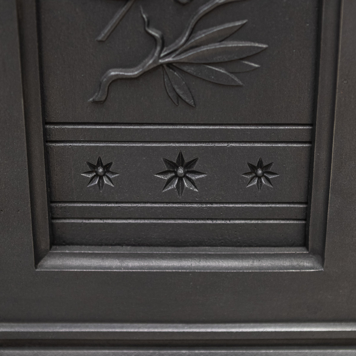 Antique Victorian Cast Iron Combination Fireplace with Eagle Motif