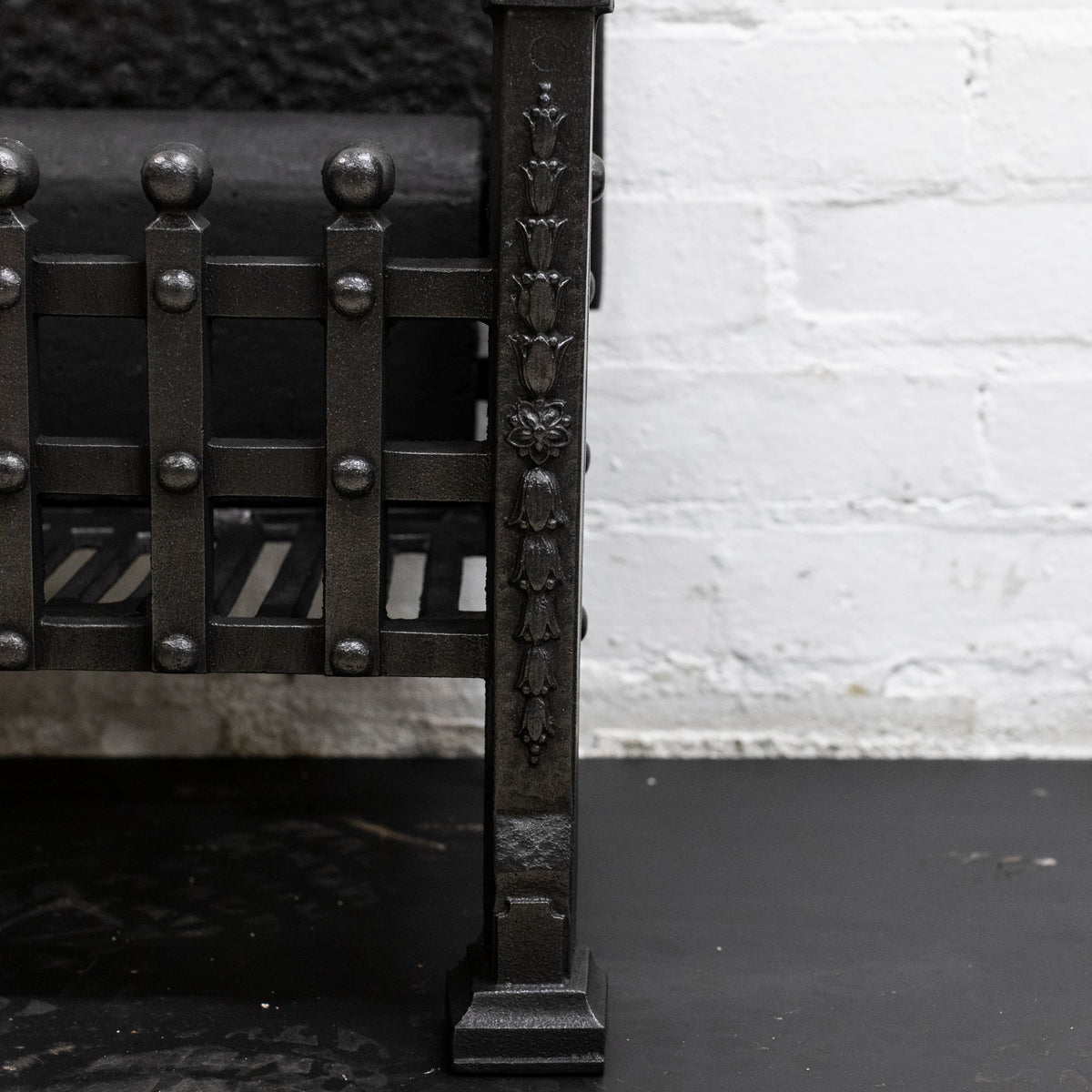 Reclaimed Cast Iron Fire Basket with Griffin | The Architectural Forum