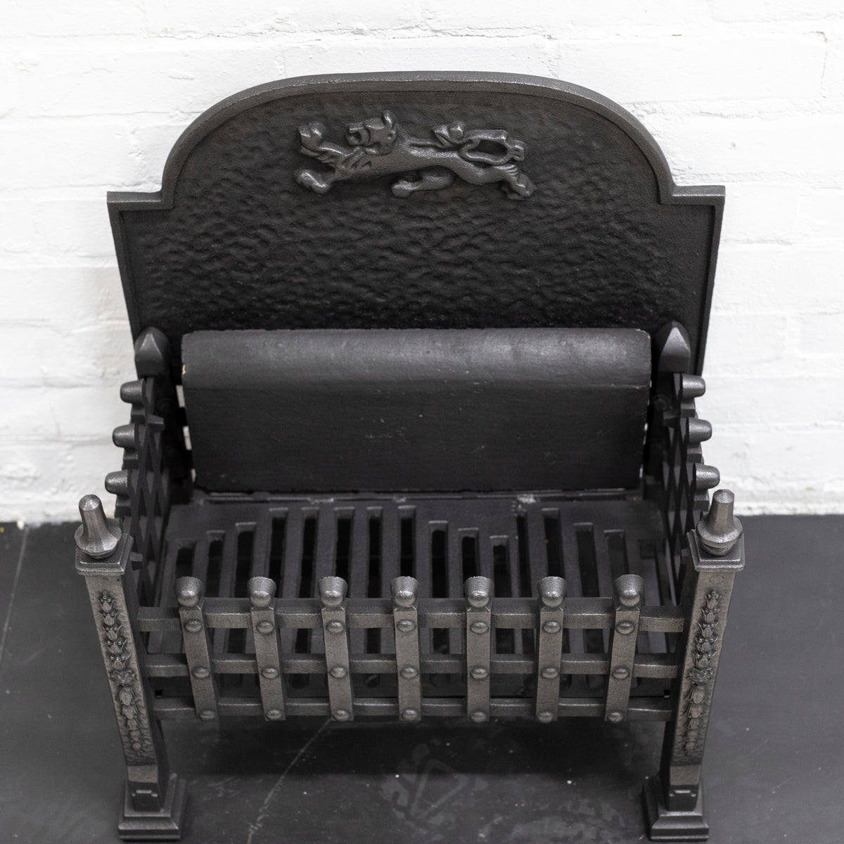 Reclaimed Cast Iron Fire Basket with Griffin | The Architectural Forum