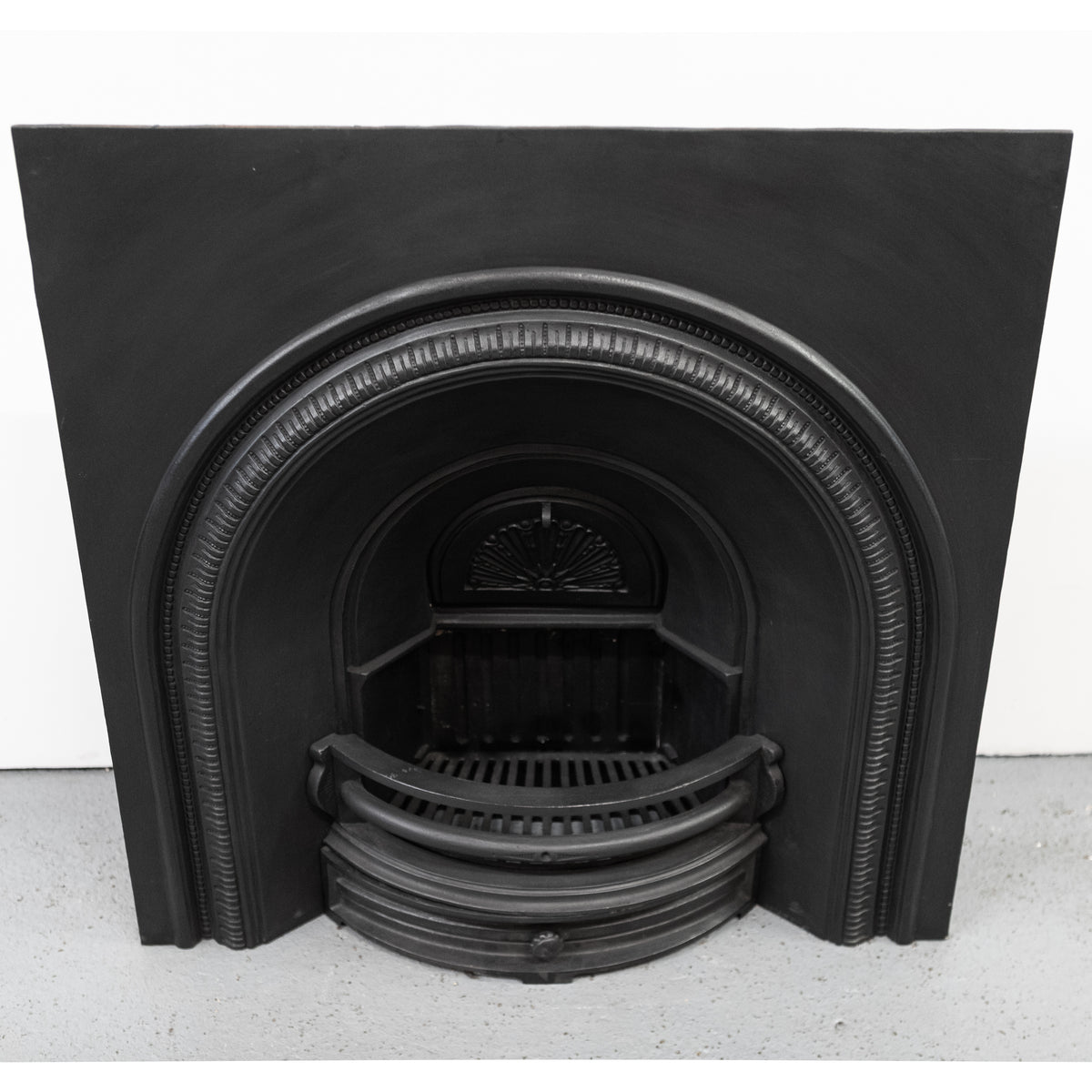 Antique Victorian Cast Iron Arched Fireplace Insert
