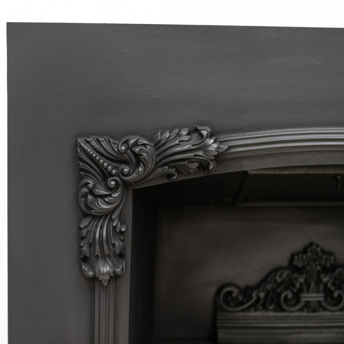 Antique Cast Iron Register Grate with Ornate Detailing