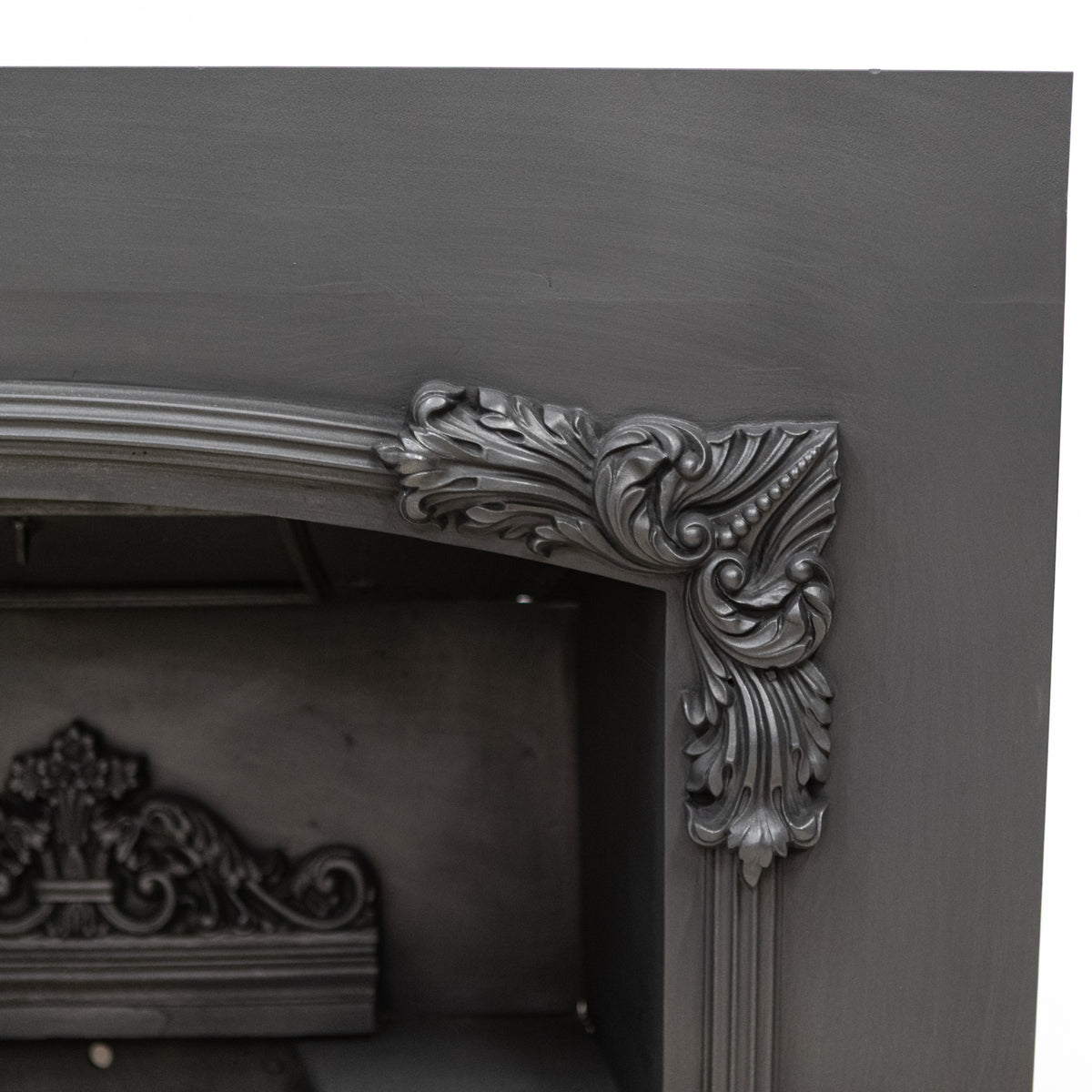 Antique Cast Iron Register Grate with Ornate Detailing