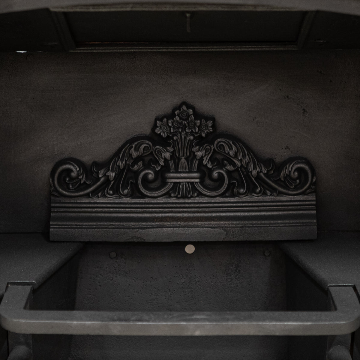 Antique Cast Iron Register Grate with Ornate Detailing