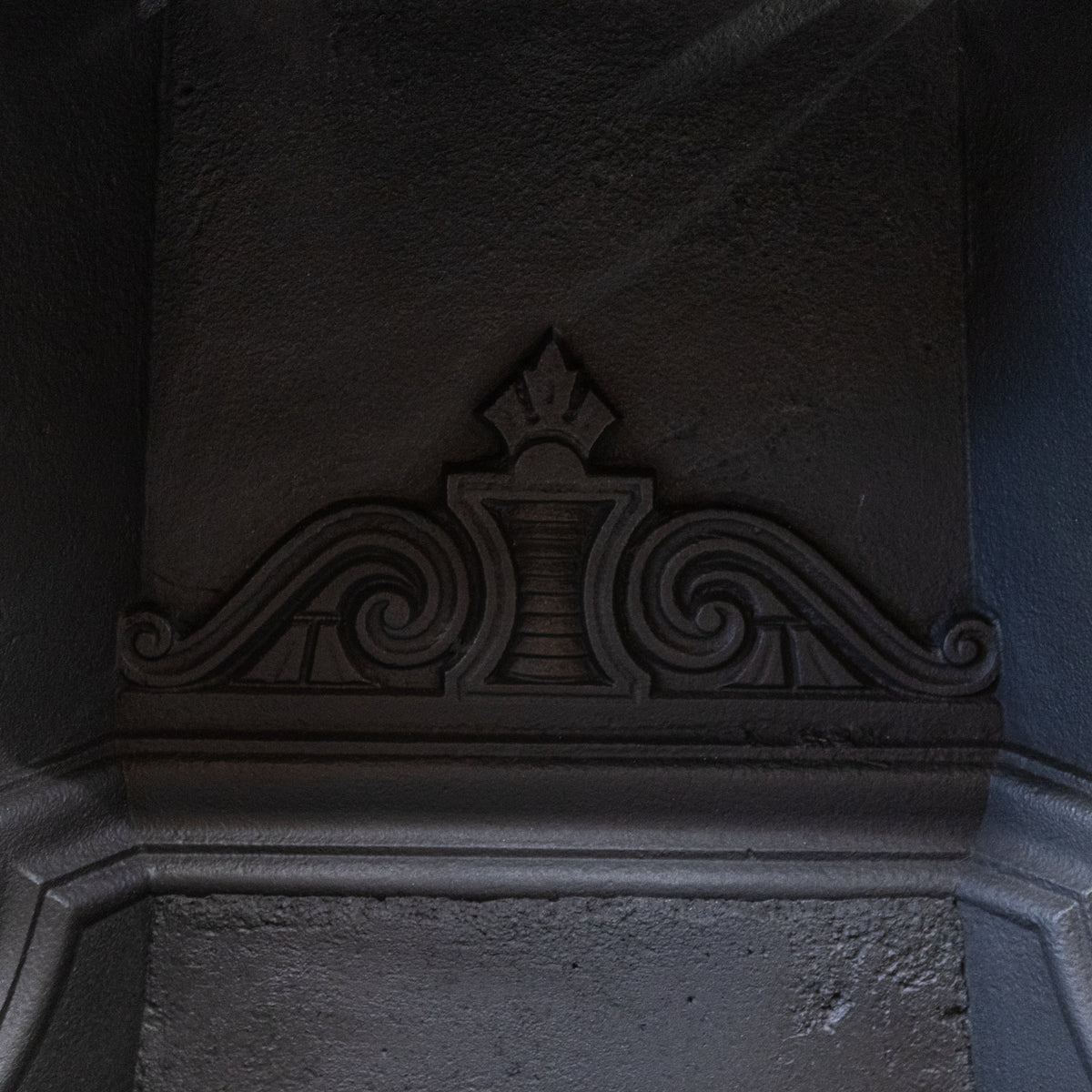 Antique Victorian Cast Iron Fireplace with Decorative Floral Tiles | The Architectural Forum