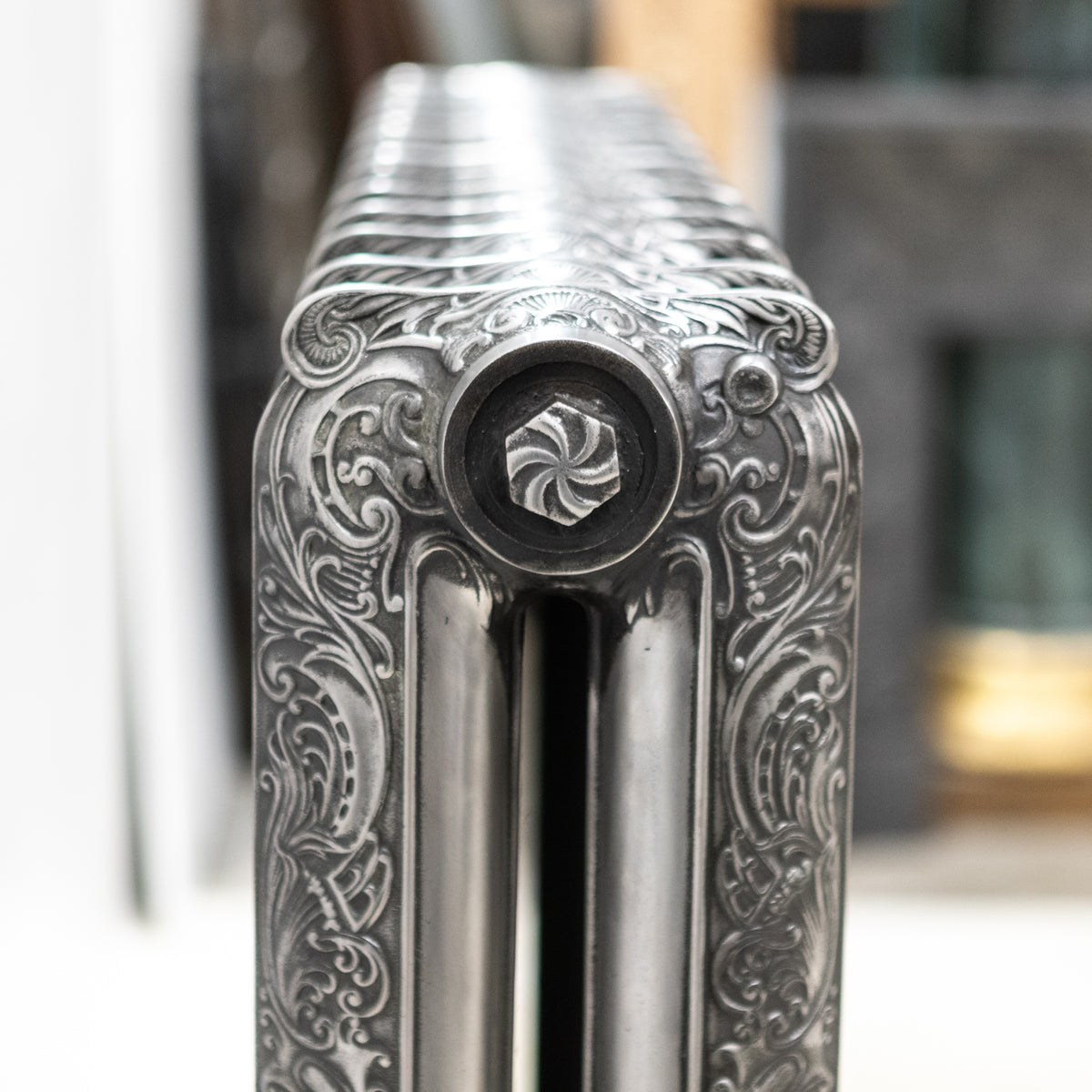 Antique Decorative Cast Iron Two Column Radiator (96cm T x 110cm L)