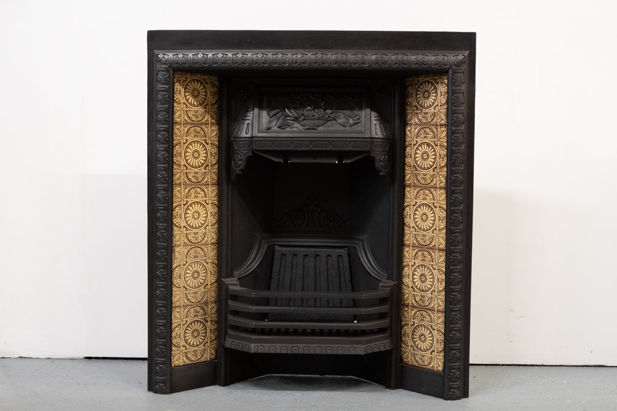 Antique Victorian Tiled Fireplace Insert | Pair Available