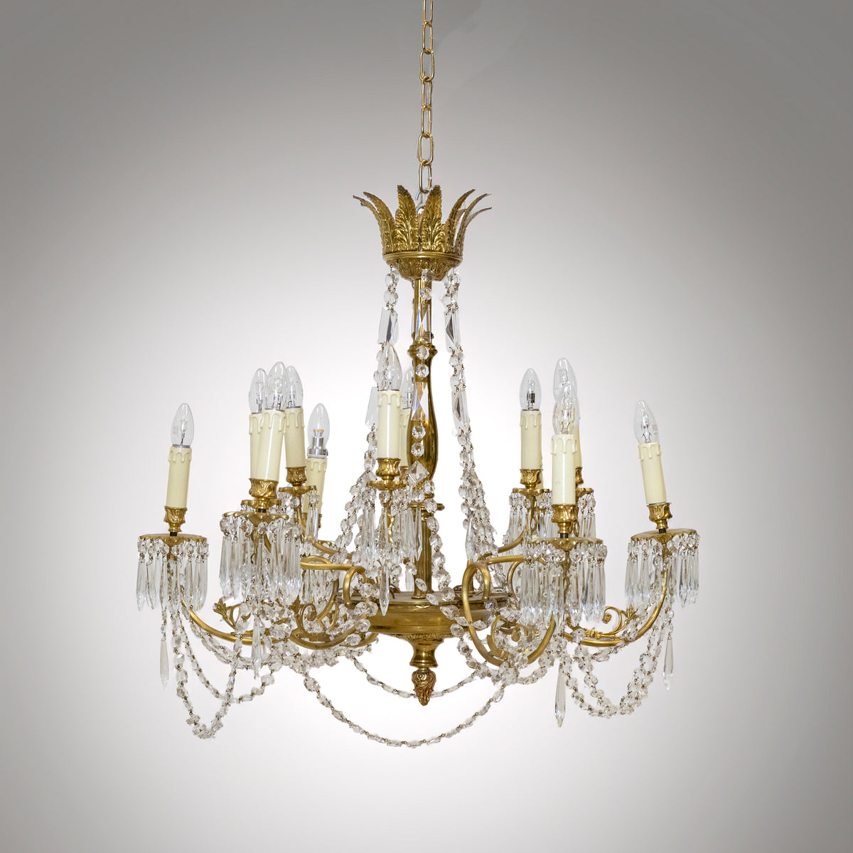Antique French Crystal Chandelier | 12 Arm | The Architectural Forum