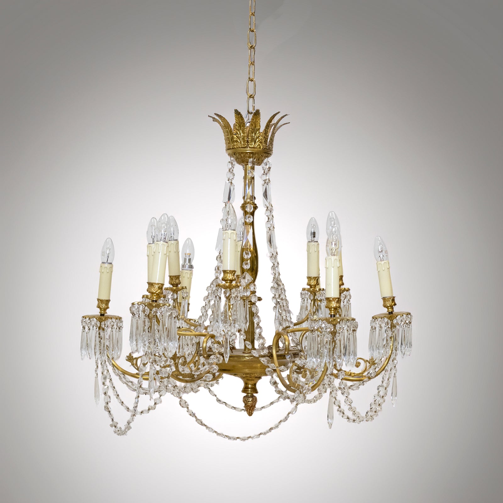 Antique French Crystal Chandelier | 12 Arm | The Architectural Forum