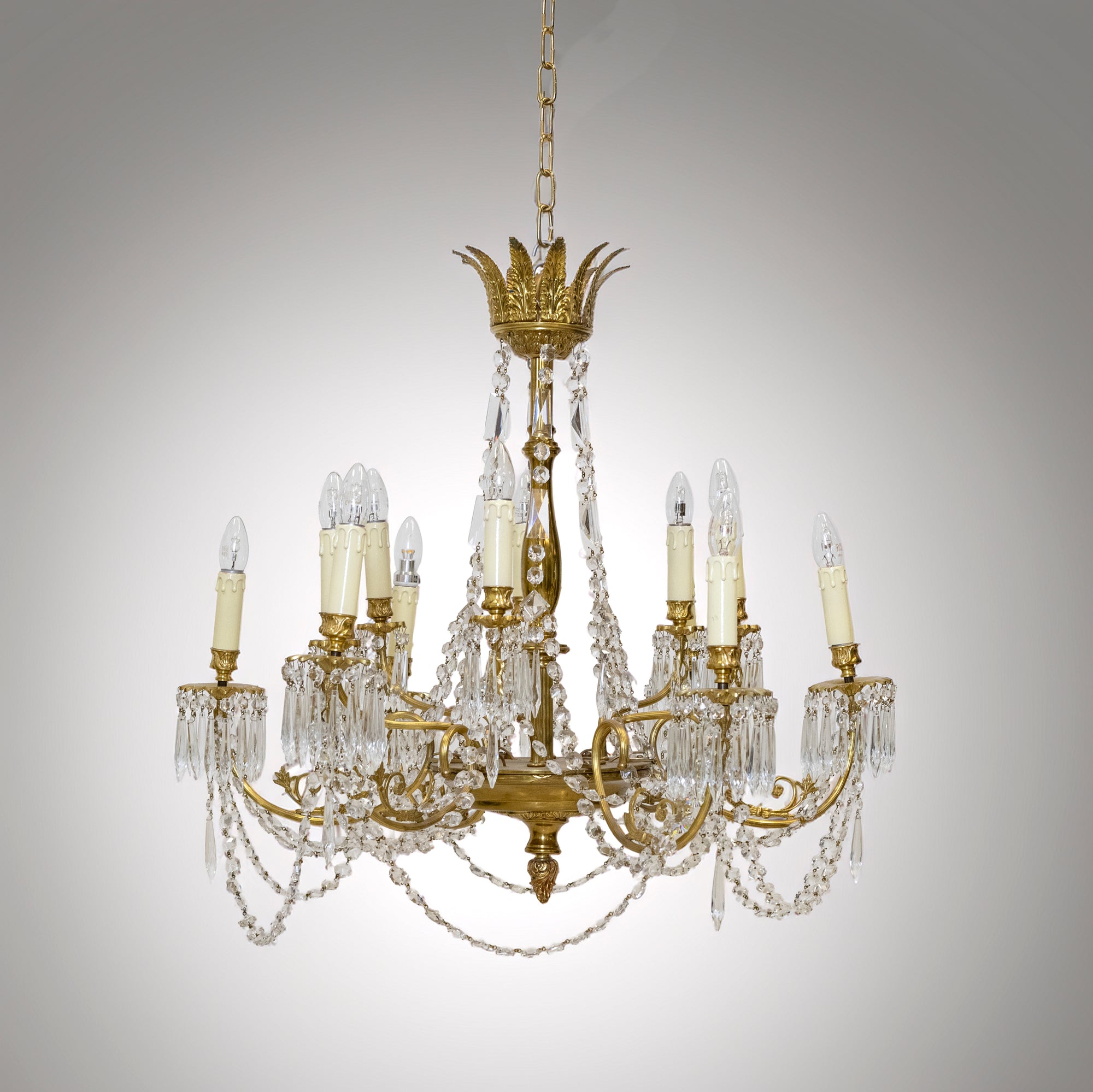 Antique French Crystal Chandelier | 12 Arm | The Architectural Forum