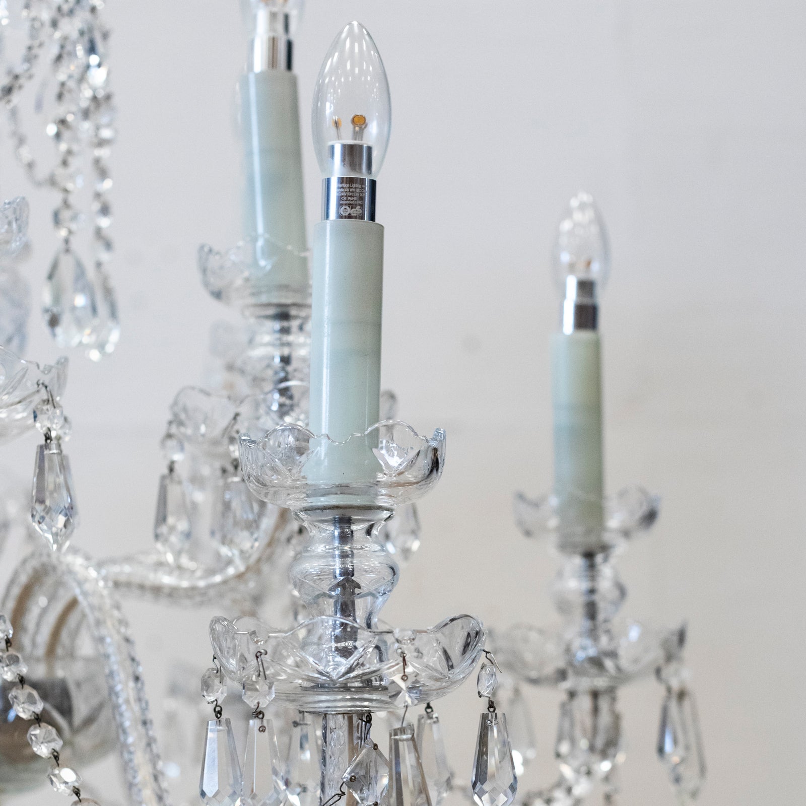 Large Reclaimed Crystal Chandelier | 12 Arm | The Architectural Forum