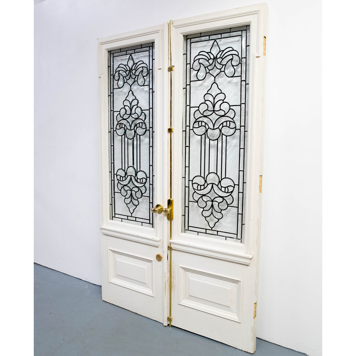 Large Antique Glazed Double Doors