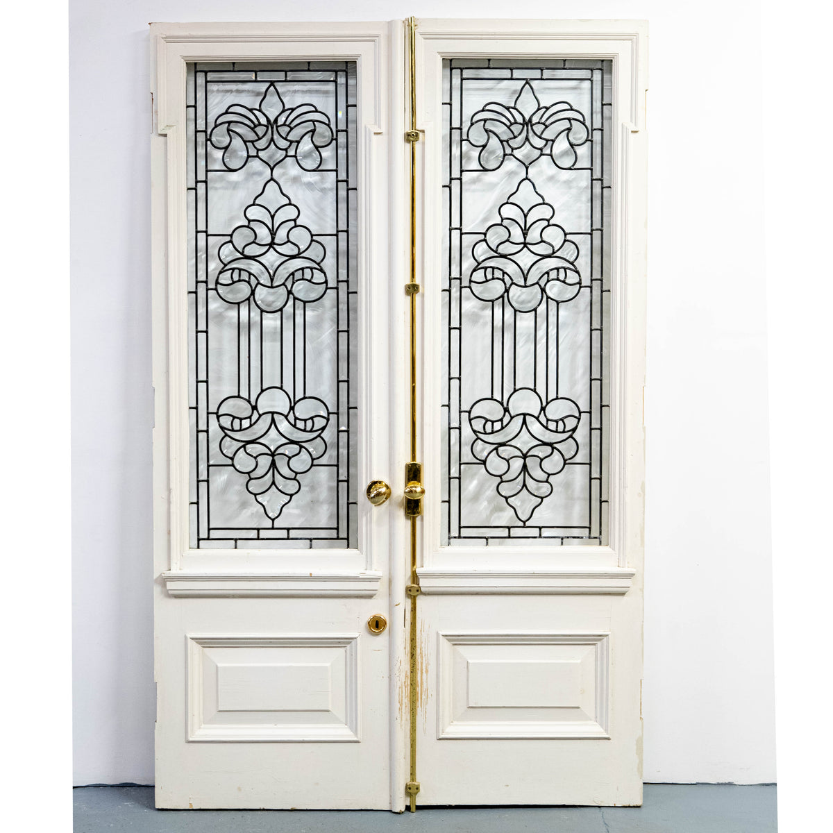 Large Antique Glazed Double Doors