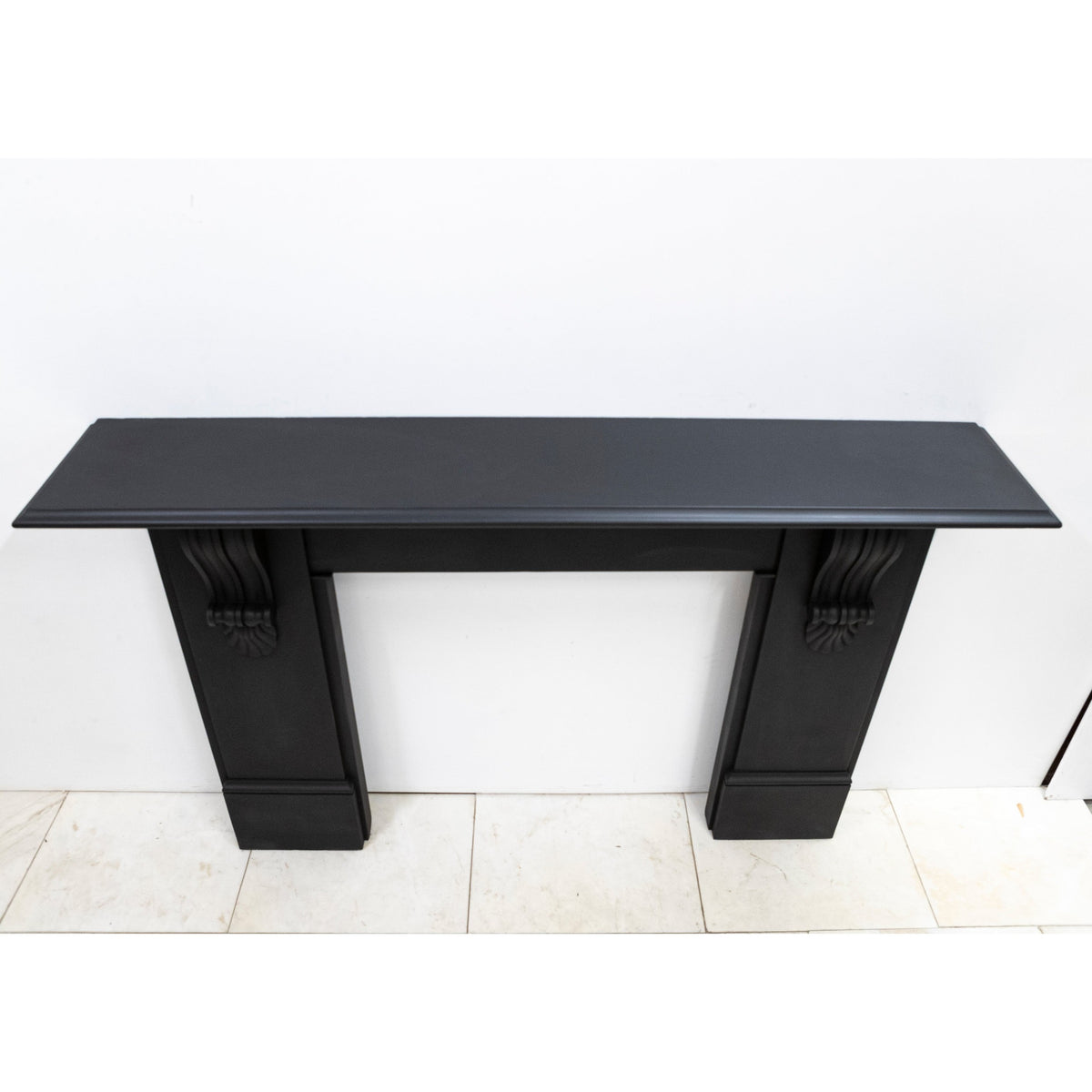 Monumental Antique Victorian Slate Fireplace Surround With Corbels | The Architectural Forum