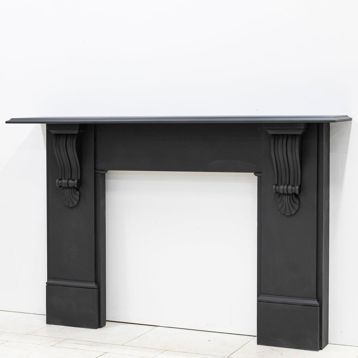 Monumental Antique Victorian Slate Fireplace Surround With Corbels | The Architectural Forum