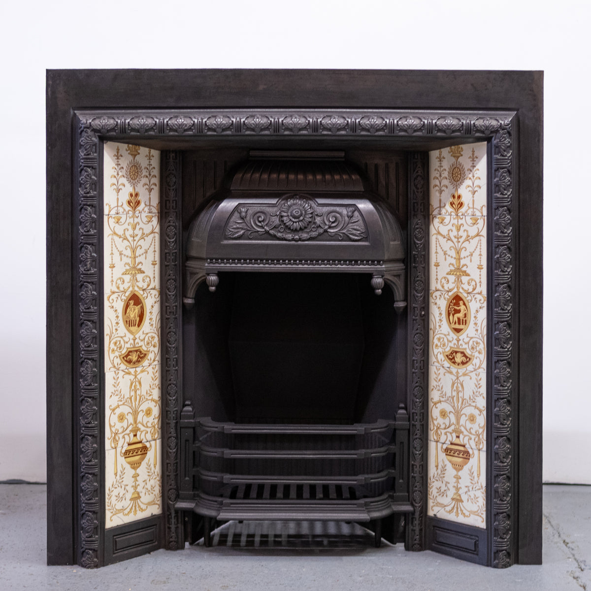 Antique Victorian Tiled Fireplace Insert