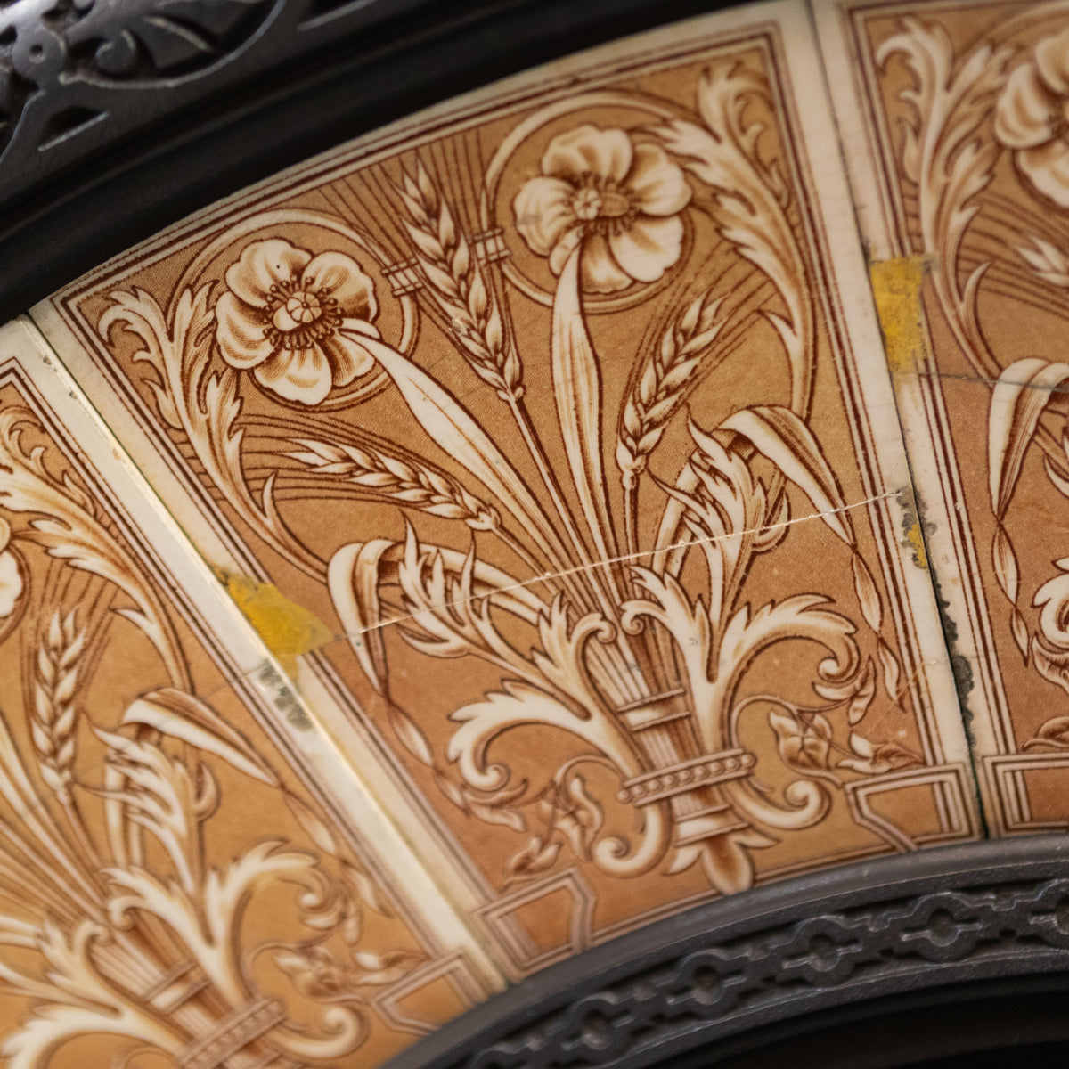 Antique Fireplace Insert with Tiled Arched Opening | Steele & Wood Tiles | The Architectural Forum