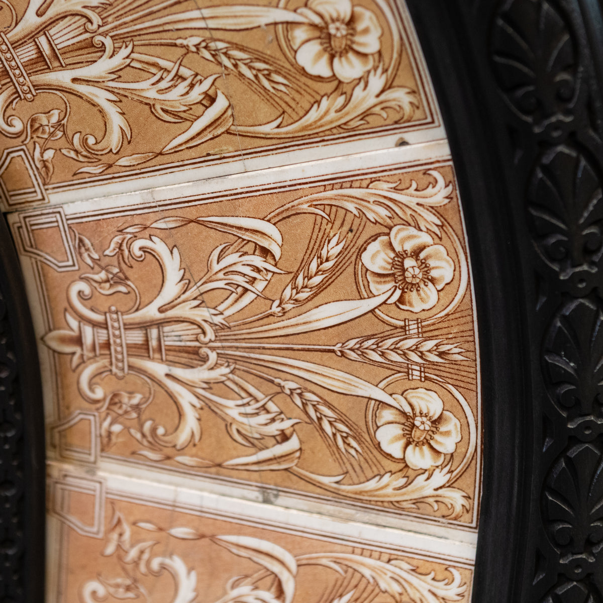 Antique Fireplace Insert with Tiled Arched Opening | Steele & Wood Tiles | The Architectural Forum