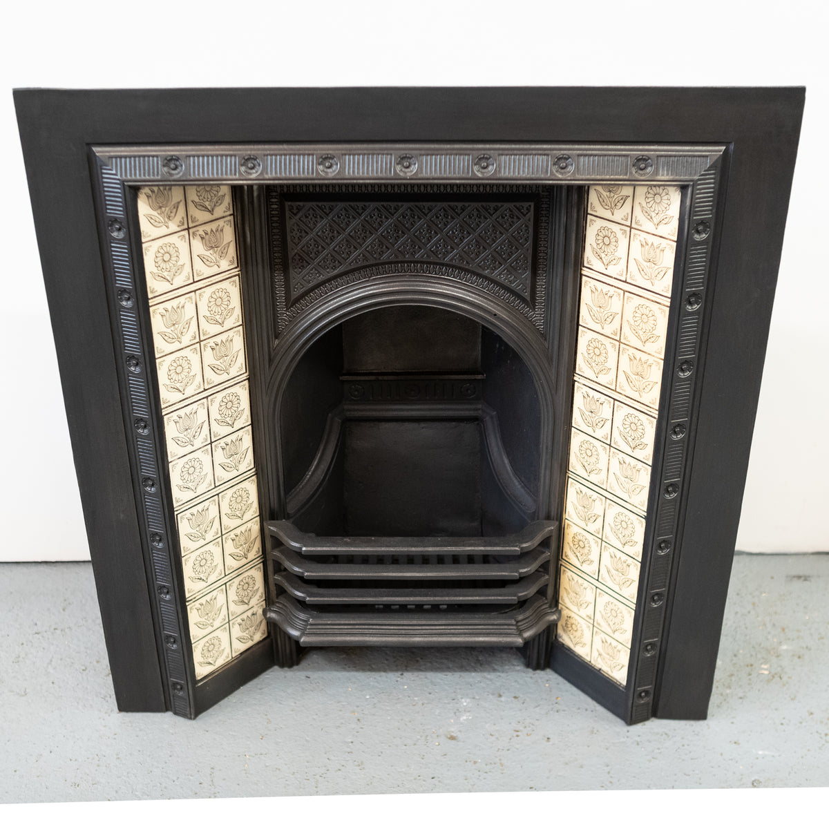 Antique Victorian Cast Iron Fireplace with Tiles | The Architectural Forum