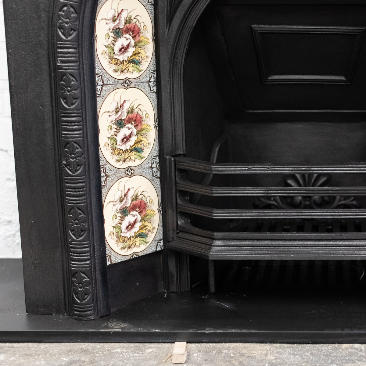 Antique Victorian Arch Tiled Fireplace Insert | The Architectural Forum