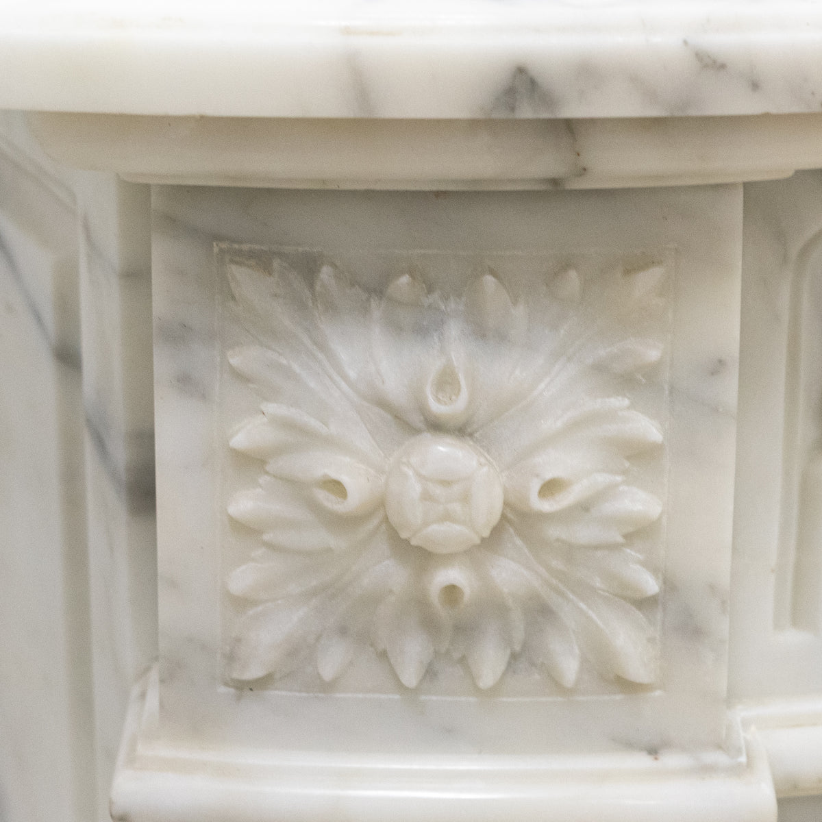 Antique 19th Century Arabescato Marble Louis XVI Style Fireplace Surround | The Architectural Forum