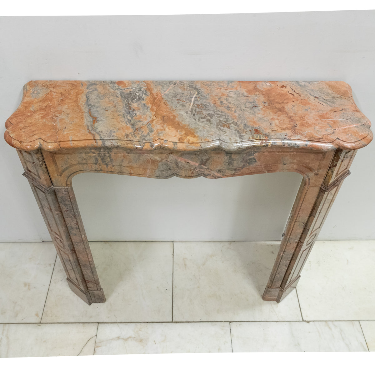 Antique French Style Pompadour Rouge Breche Marble Fireplace | The Architectural Forum