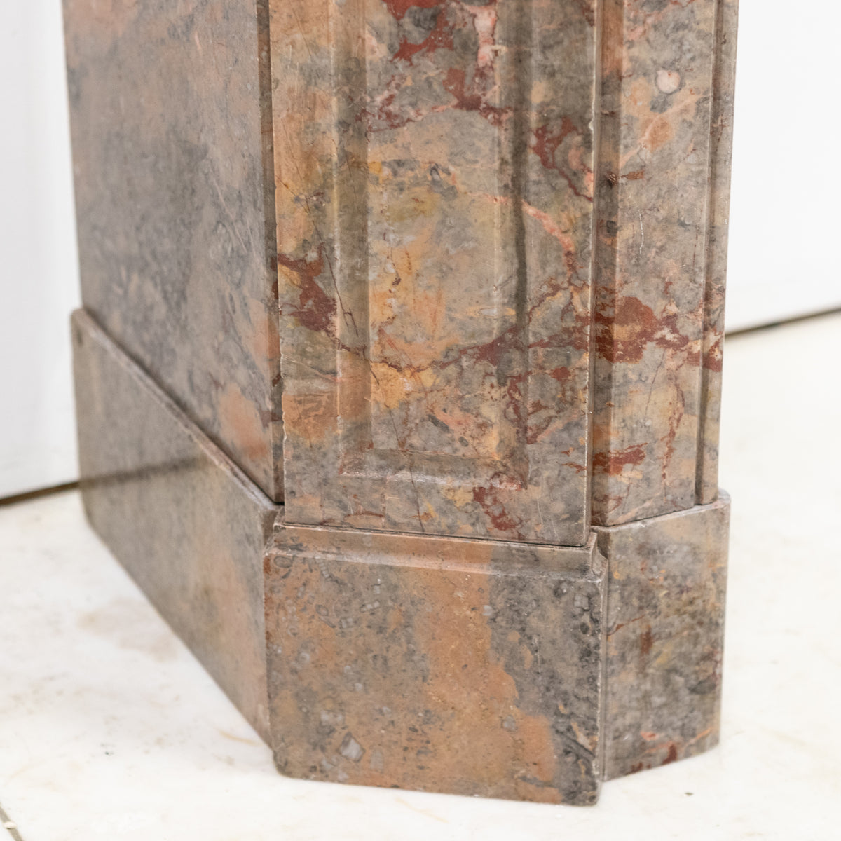 Antique French Style Pompadour Rouge Breche Marble Fireplace | The Architectural Forum