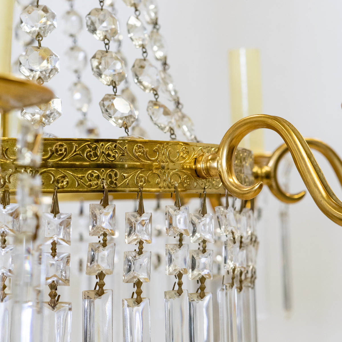Vintage French 8 Arm Crystal Chandelier | The Architectural Forum