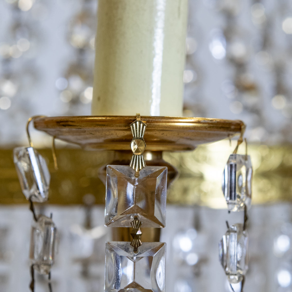 Vintage French 8 Arm Crystal Chandelier | The Architectural Forum