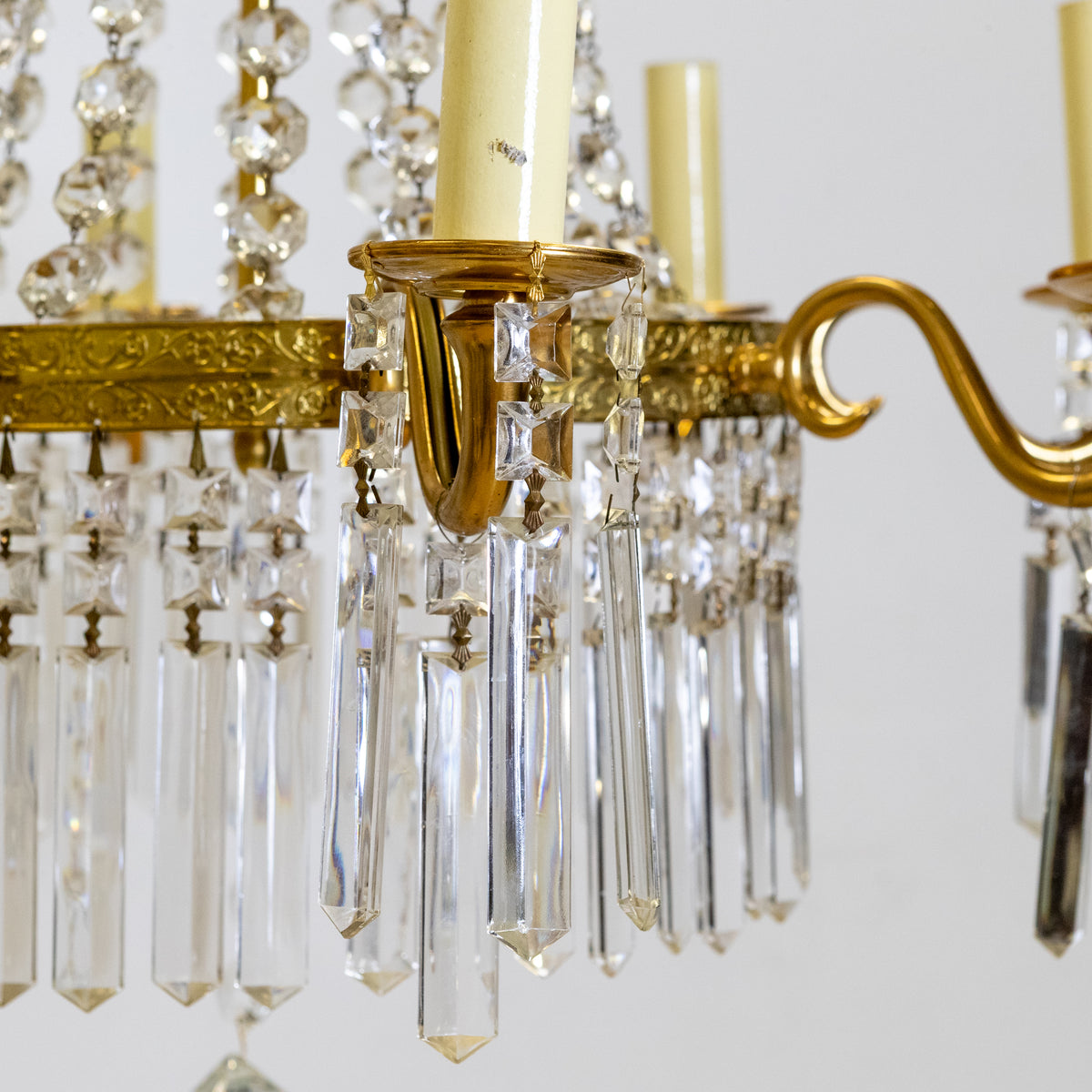 Vintage French 8 Arm Crystal Chandelier | The Architectural Forum