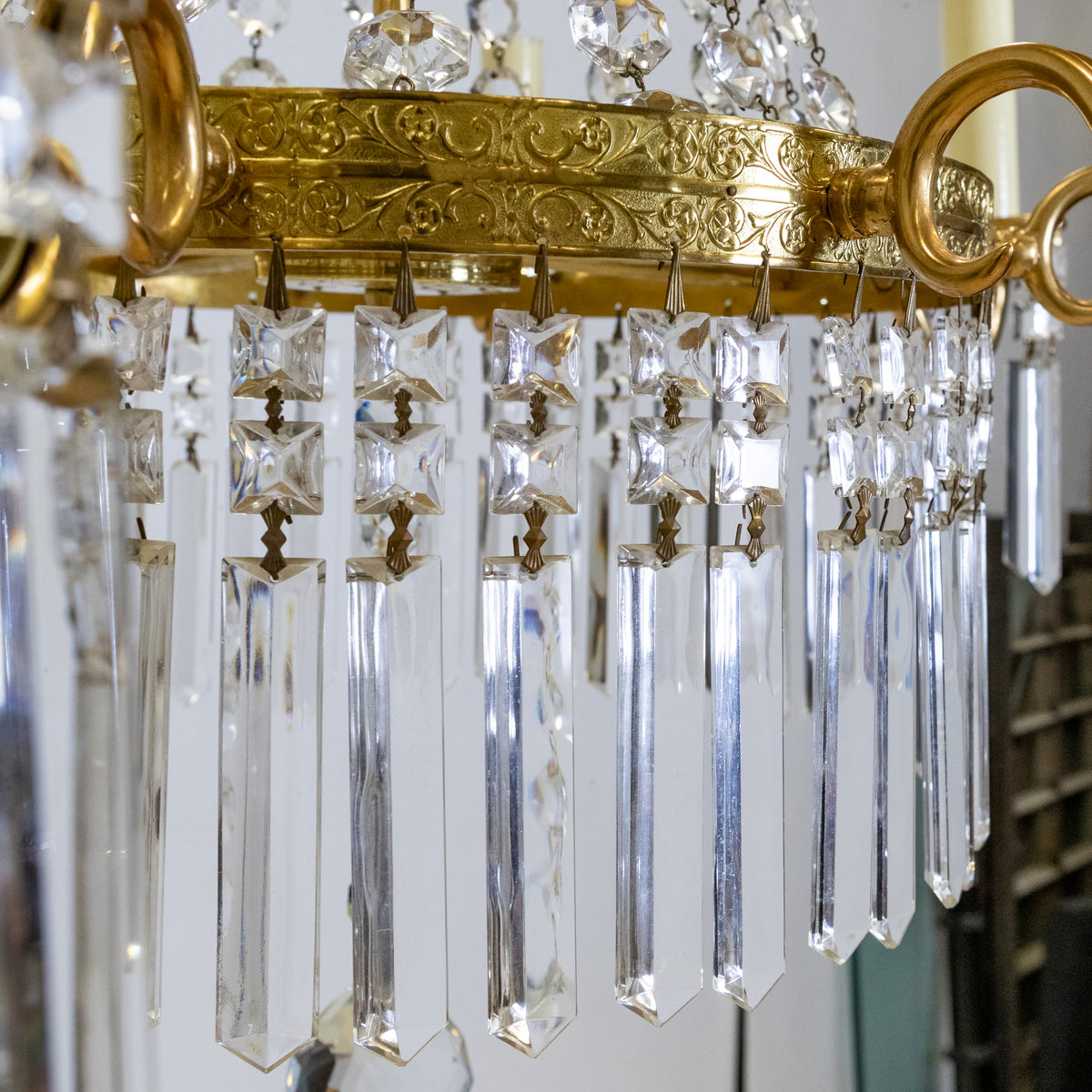 Vintage French 8 Arm Crystal Chandelier | The Architectural Forum