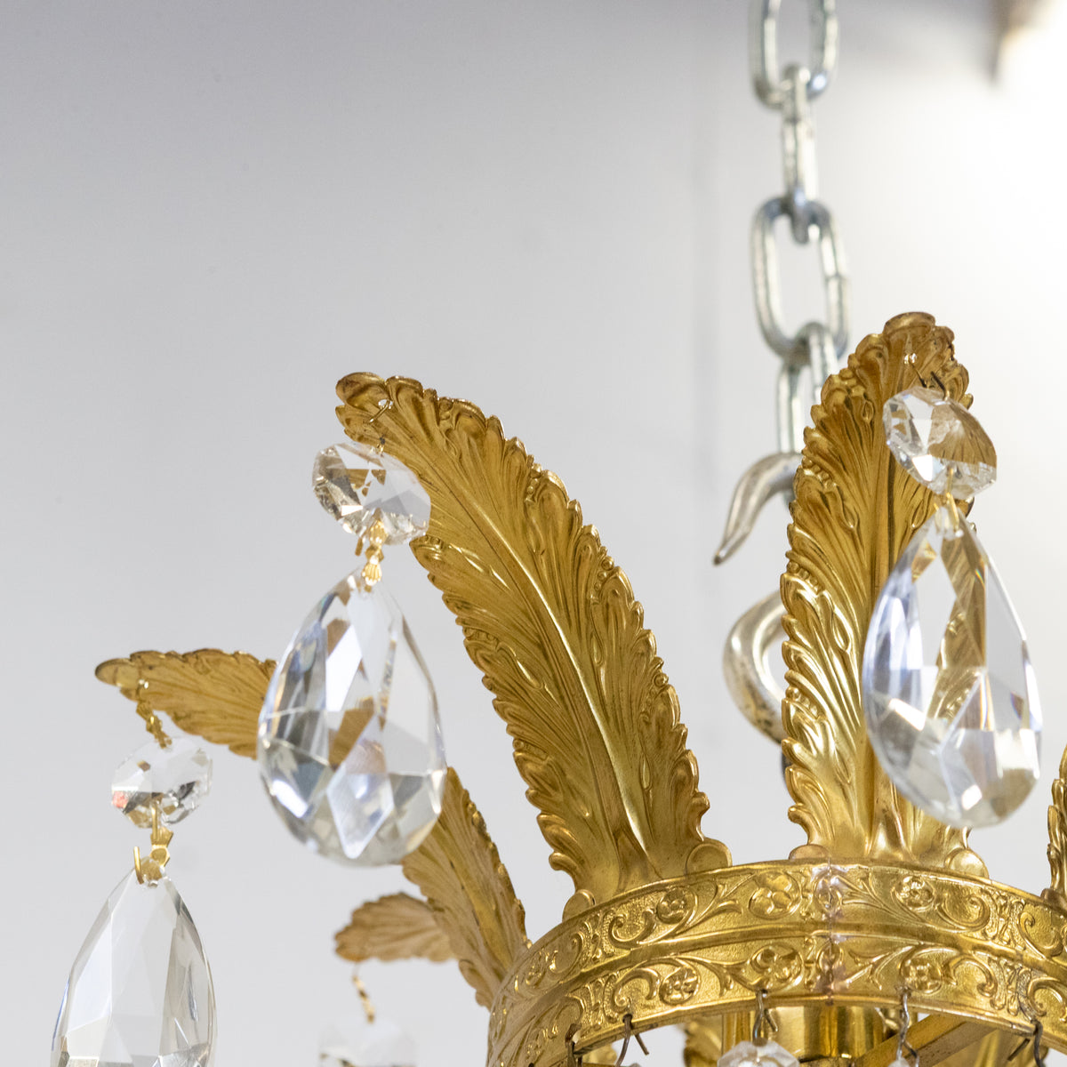 Vintage French 8 Arm Crystal Chandelier | The Architectural Forum