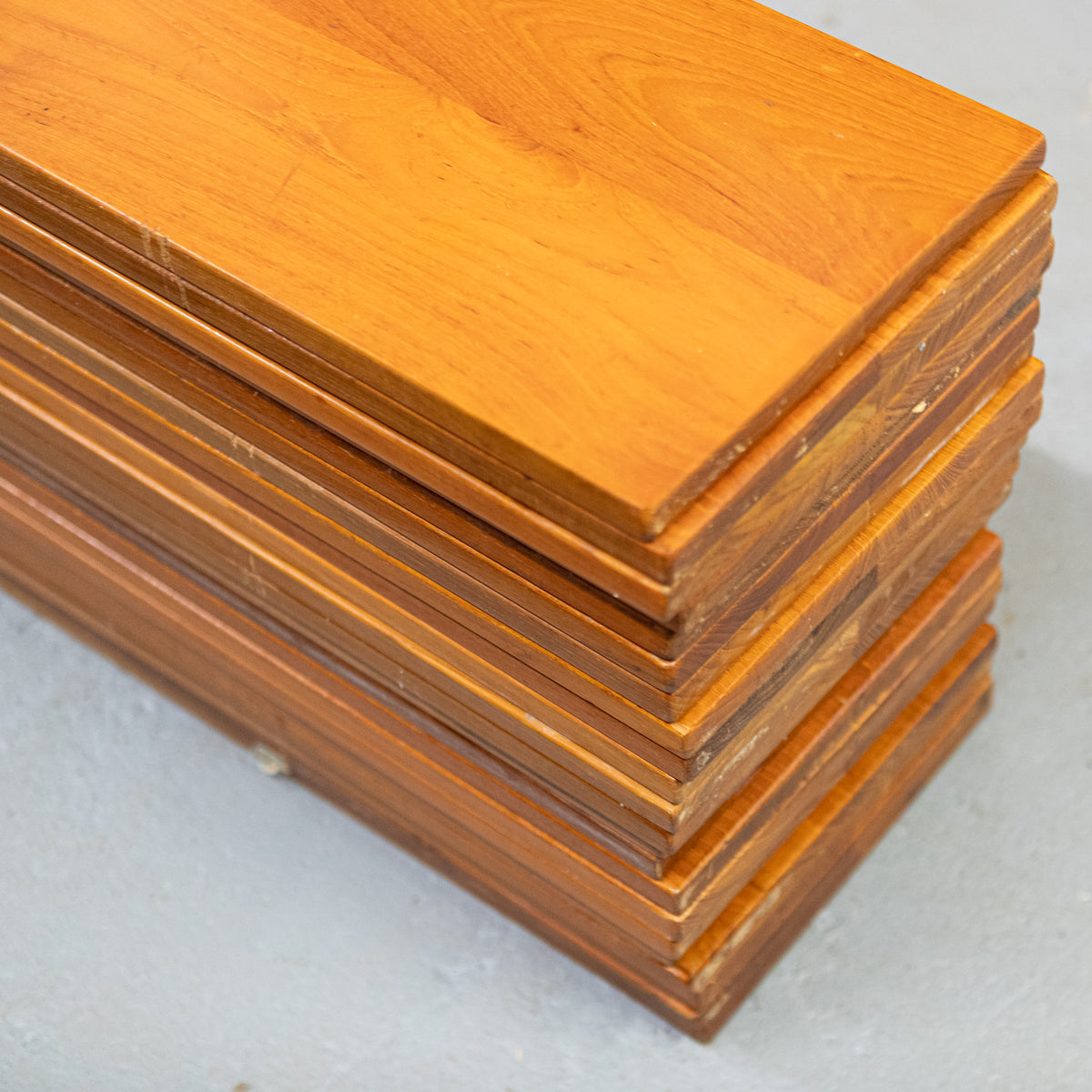 Reclaimed Mid Century Solid Teak Merrow Shelving Worktops