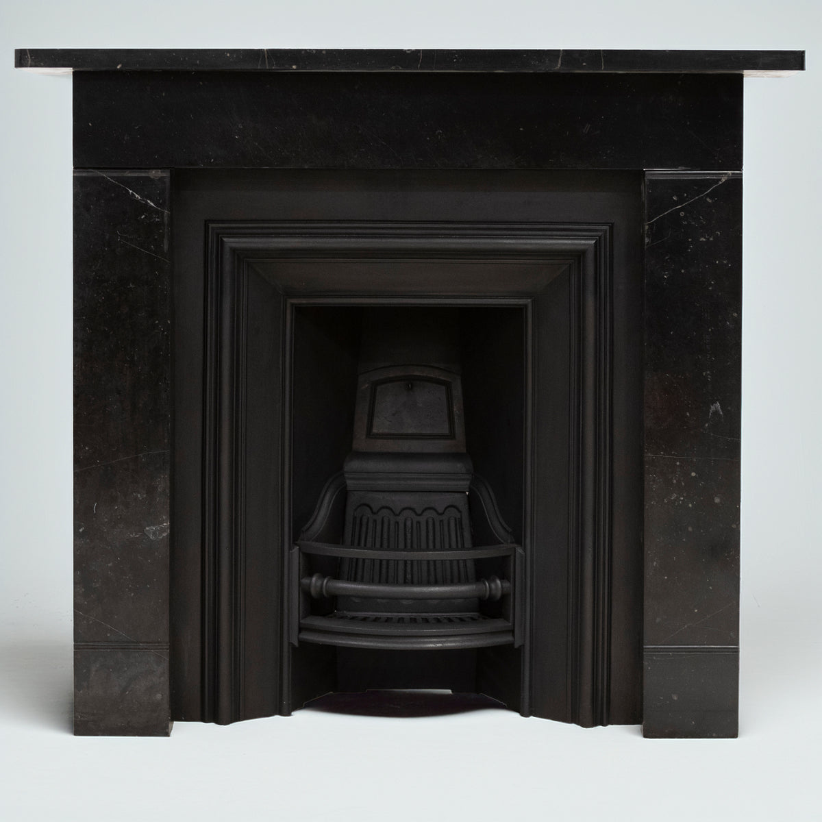 Antique Georgian Belgian Black Marble Fire Surround & Insert