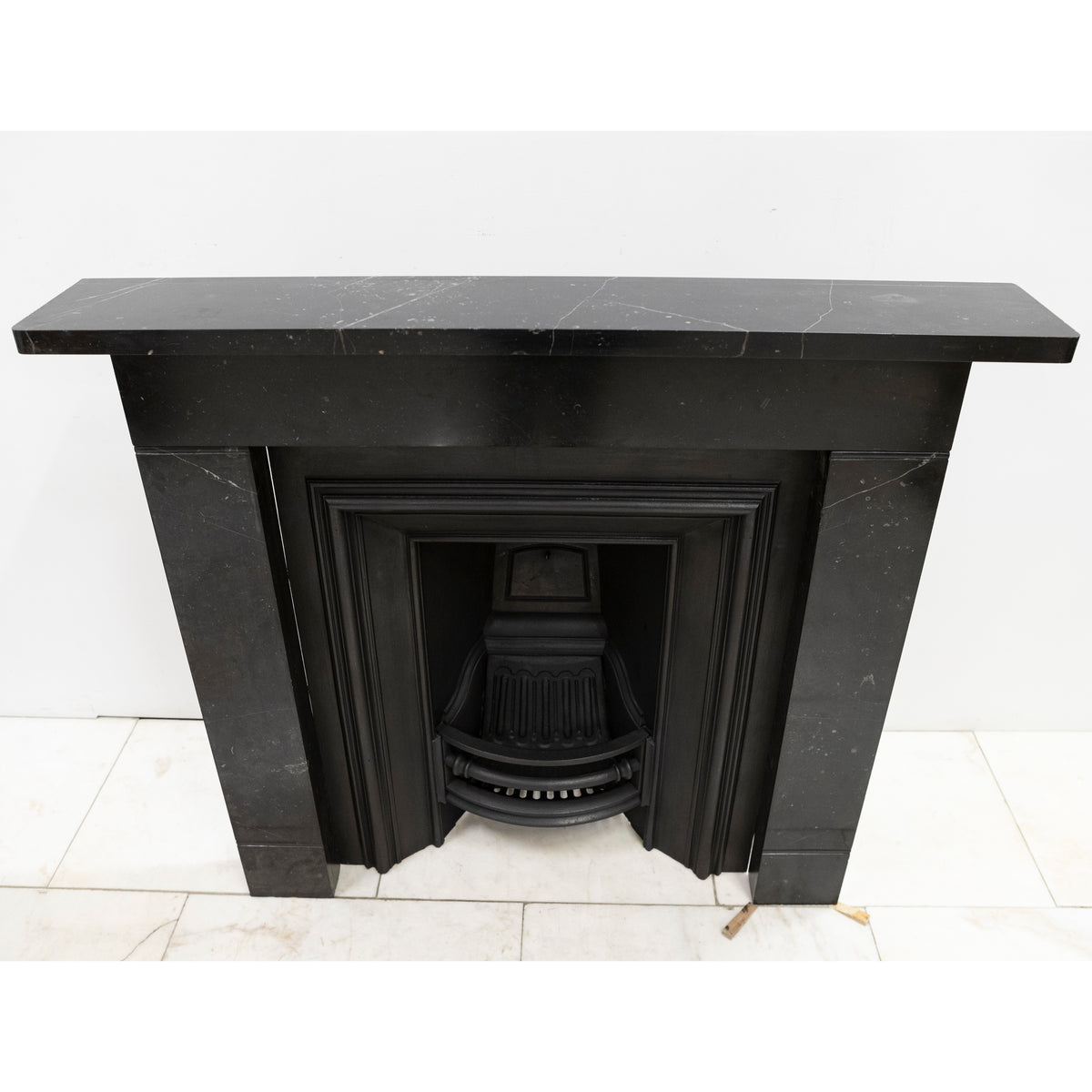Antique Georgian Belgian Black Marble Fire Surround & Insert