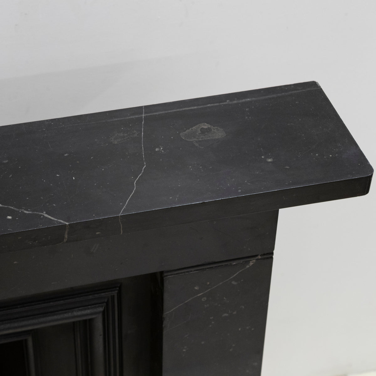 Antique Georgian Belgian Black Marble Fire Surround & Insert