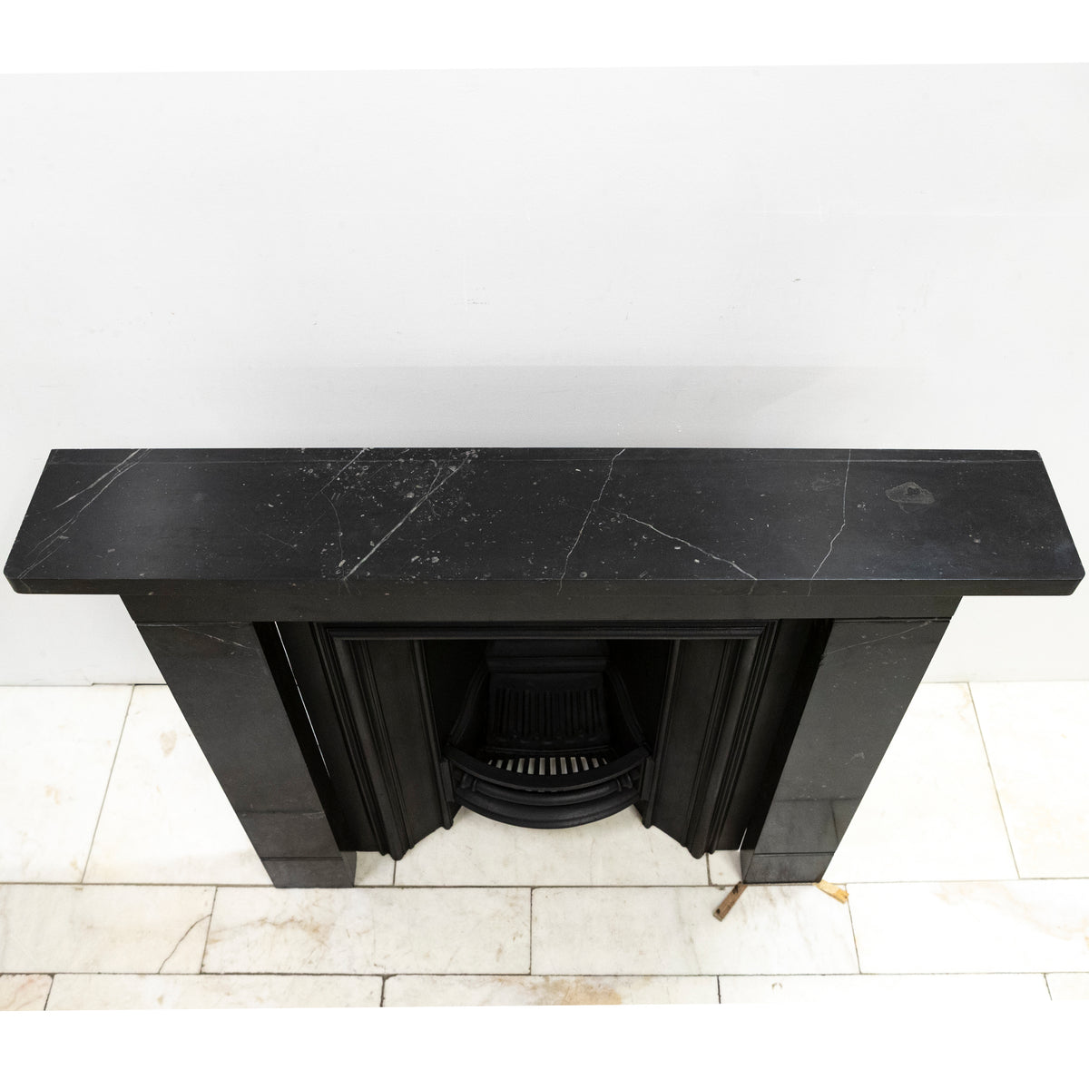 Antique Georgian Belgian Black Marble Fire Surround & Insert