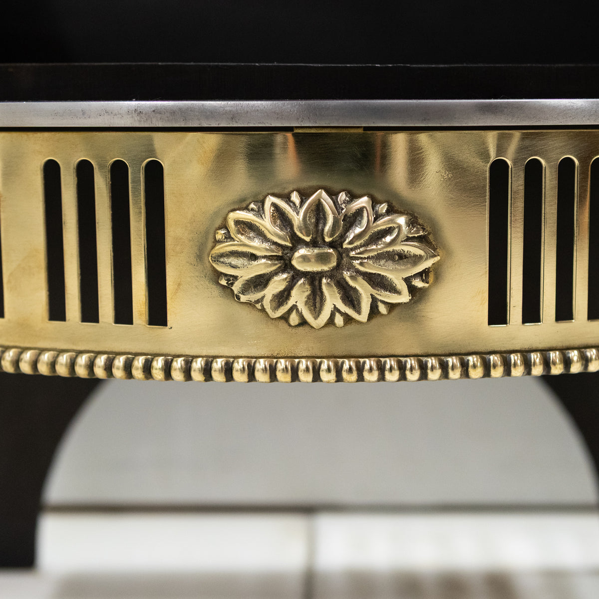 Reclaimed Georgian Style Fire Basket with Brass Finials