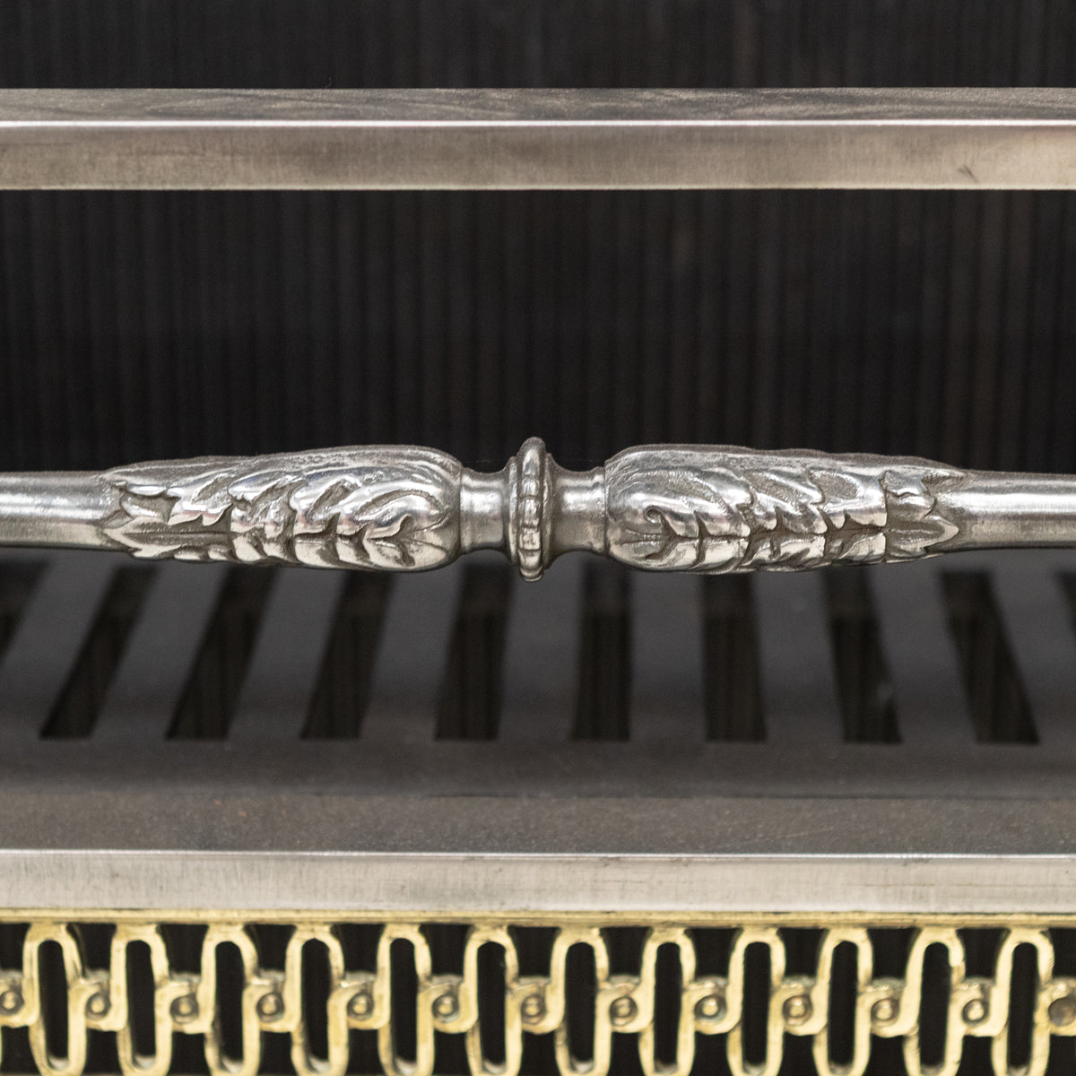 Early 20th Century Regency Style Fire Basket With Brass Finials | Bratt Colbran