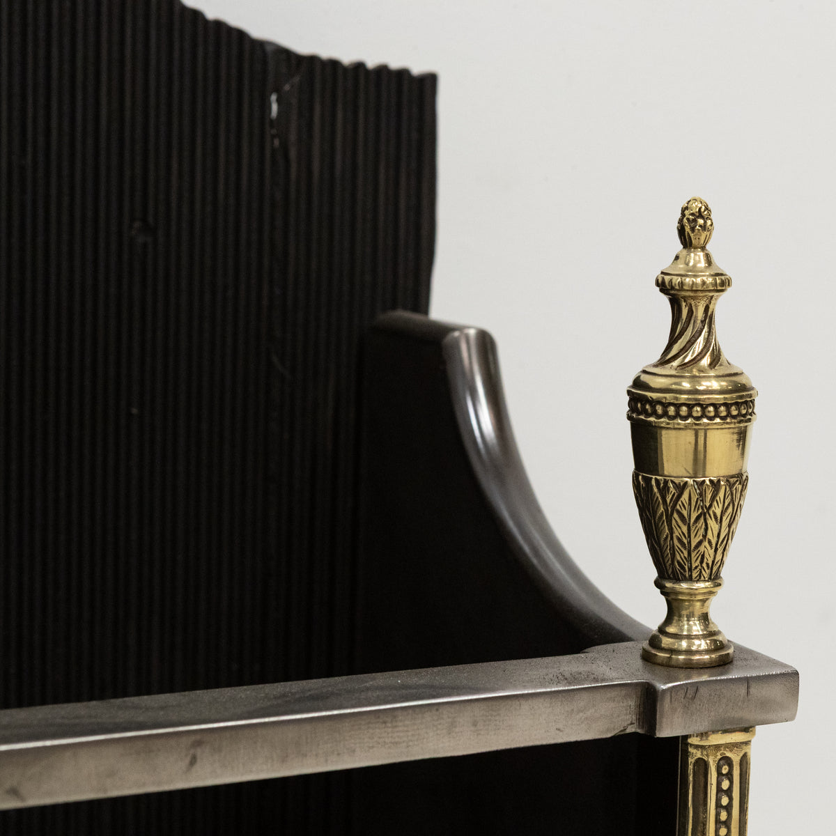 Early 20th Century Regency Style Fire Basket With Brass Finials | Bratt Colbran