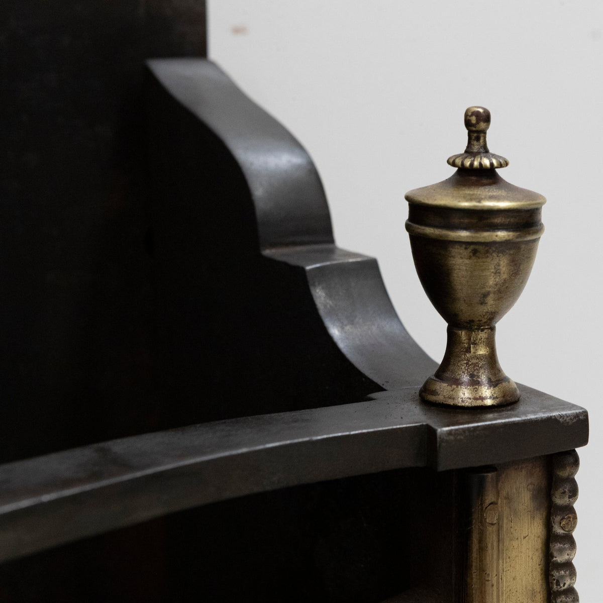 Splendid Antique Georgian Fire Basket with Brass Finials | The Architectural Forum